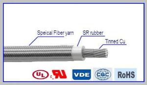 Cabo de motor isolado em silicone com fibra de vidro trançado AWM 3640