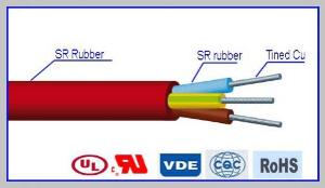 Cabo multicondutor isolado em silicone SIHF