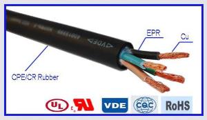 Cabo elétrico multicondutor isolado em borracha H07RN-F 