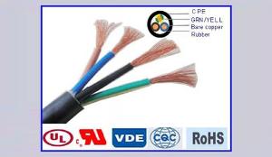Cabo elétrico multicondutor isolado em borracha H05RN-F