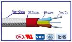 Cabo isolado em silicone com fibra de vidro trançado YGZ-GL