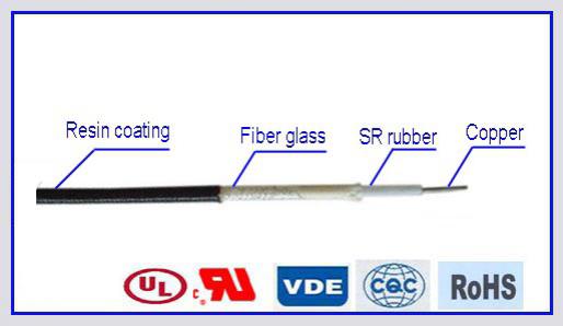  Cabo de silicone trançado com fibra de vidro SIF-GLS 