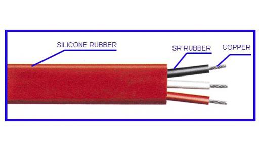  Cabo condutor plano isolado em silicone YGZ-B 