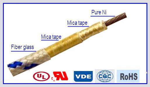  Fios elétricos com trança de fibra de vidro resistente a alta temperatura AMP 600 