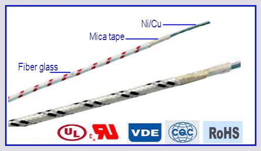  Fios elétricos isolados em fita de mica com trança de fibra de vidro AWM 5128 